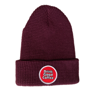 Drink Good Coffee Waffle Knit Beanie Hat